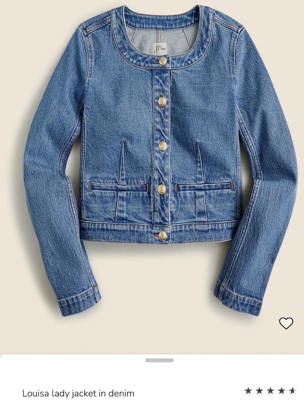 J crew denim Louisa lady jacket